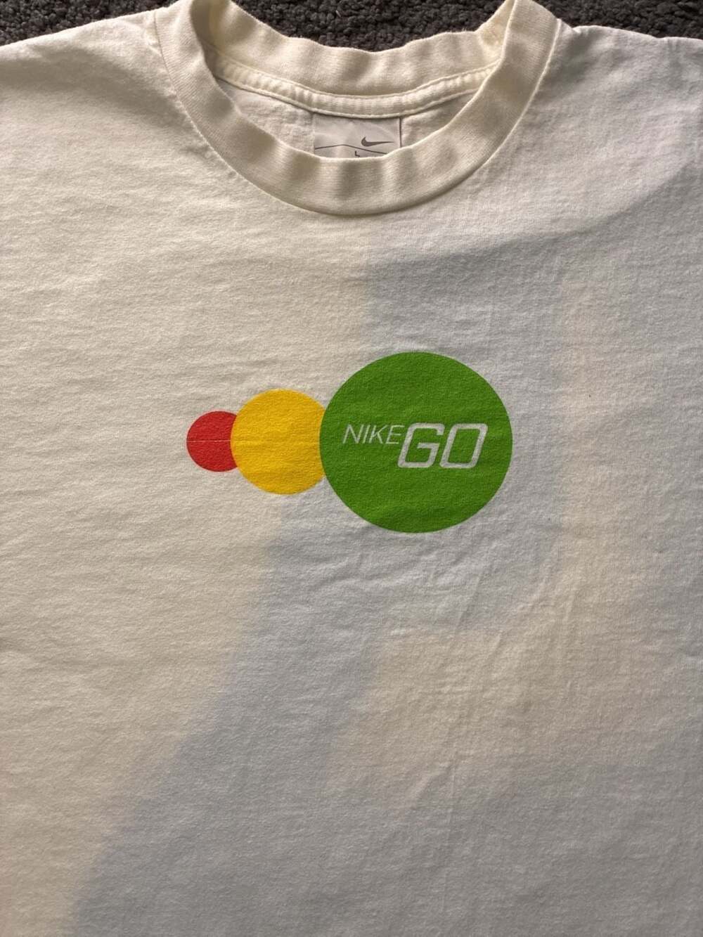Vintage Nike GO Silver Tag Graphic T-Shirt White Large